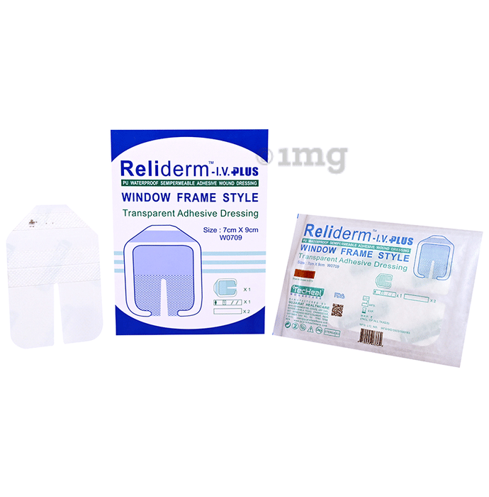 Techeal Reliderm-I.V. Plus Window Frame Style Transparent Adhesive ...