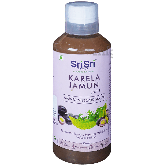 Sri Sri Tattva Karela Jamun Juice | For Blood Sugar Levels, Metabolism & Fatigue