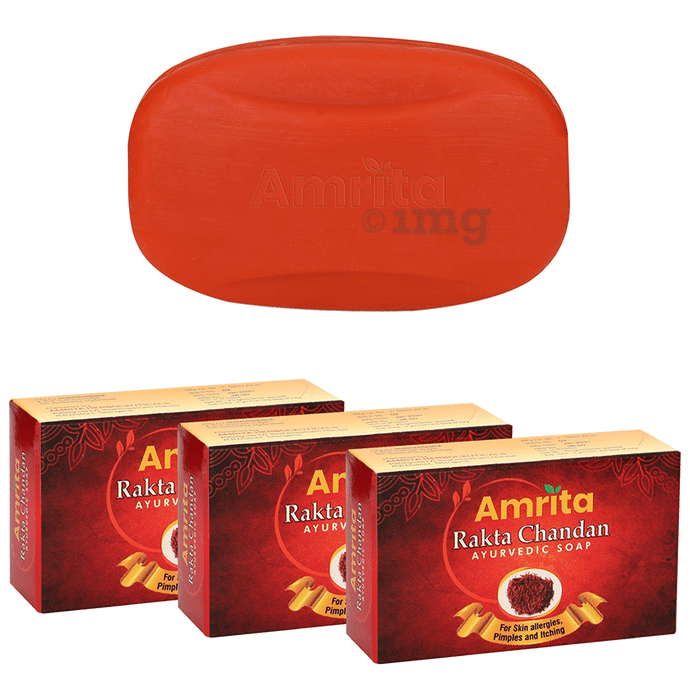 Amrita Rakta Chandan Ayurvedic Soap (75gm Each)