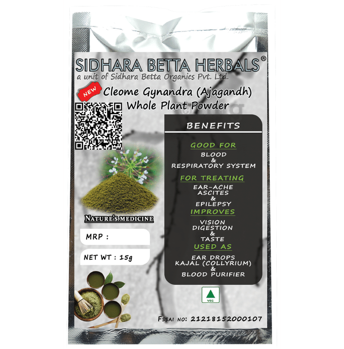 Sidhara Betta Herbals Cleome Gynandra Whole Plant Powder