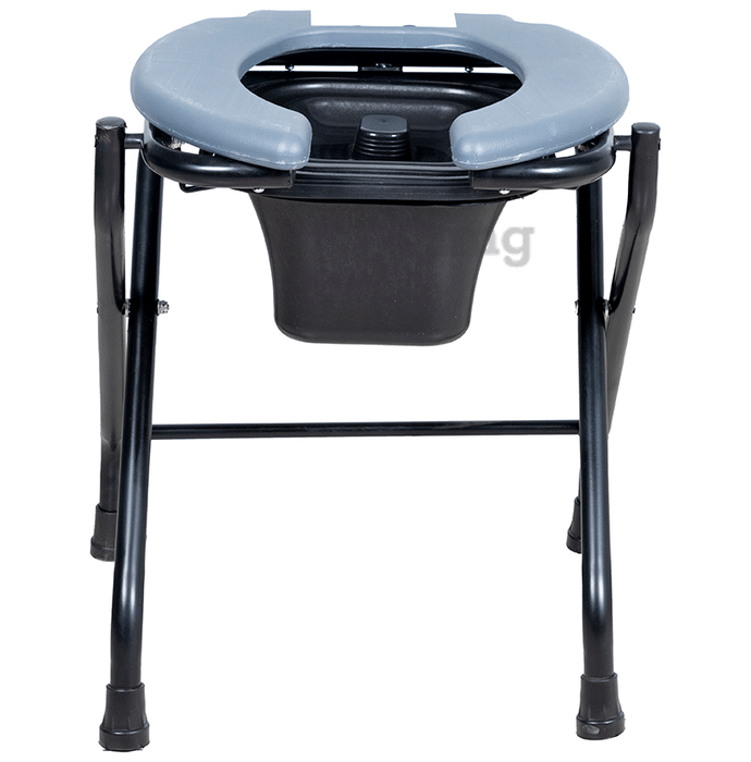 Peaar Foldable Commode Stool with Removable Bucket & Lid