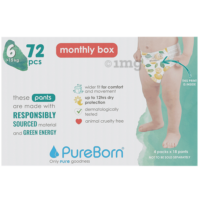 Pureborn Baby Diaper XL Lemon