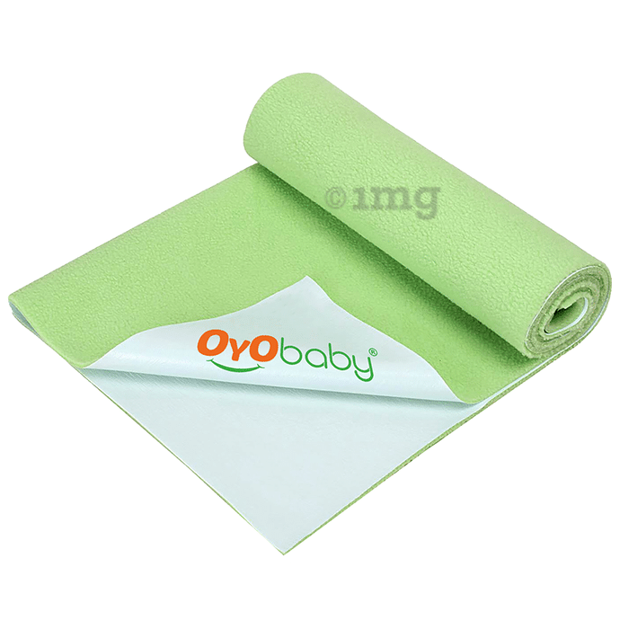 Oyo Baby Waterproof Bed Protector Baby Dry Sheet Medium Light Green