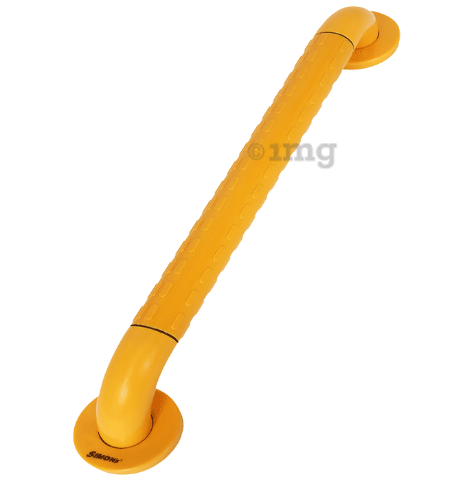 Simon's Grippy Heavy Duty ABS Bathroom and Toilet Grab bar with Anti Slip Finish Orange 60cm Extra Large