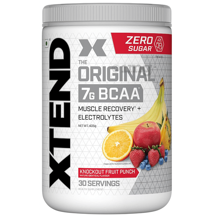 Scivation Xtend BCAA Powder with Electrolytes| For Muscle Growth & Recovery | Flavour Knockout Fruit Punch