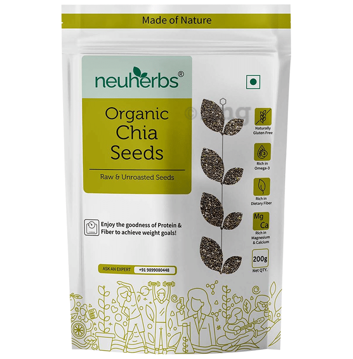 Neuherbs Chia with Protein & Fibre for Weight Management | Gluten Free Seeds