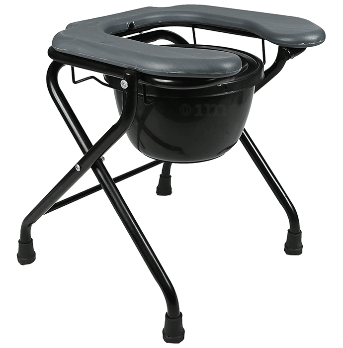 Entros S779A Folding Light Weight Commode Stool Front Cut