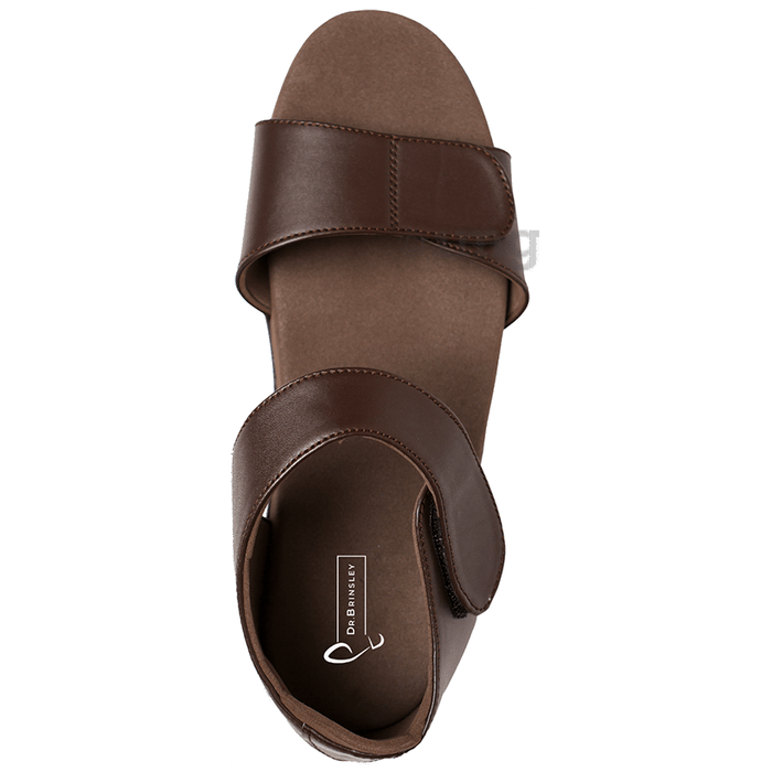 Dr. Brinsley Mysa Diabetic Women Sandal with Mask Free Size 39 Chocolate Brown