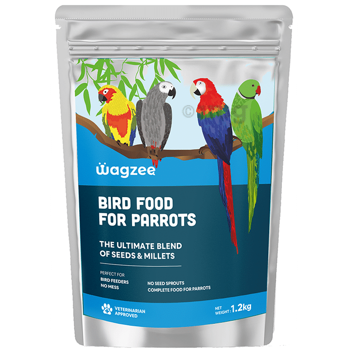 Wagzee The Ultimate Blend of Seeds & Millets Bird Food for Parrots