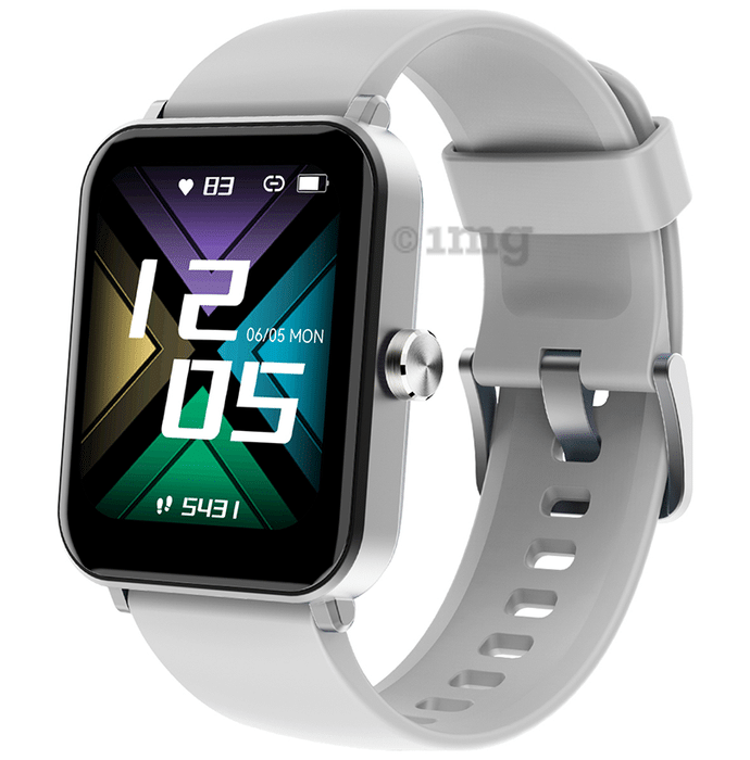 GOQii IP68 Vital MAX SpO2 1.69 HD Full Touch Smart Watch with 3 Months Health & Personal Coaching Grey