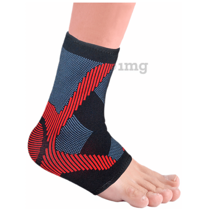 Vissco 3D Ankle Support, Stretchable Ankle Support for Injured Ankles, Arthritic Pain, Swelling Medium