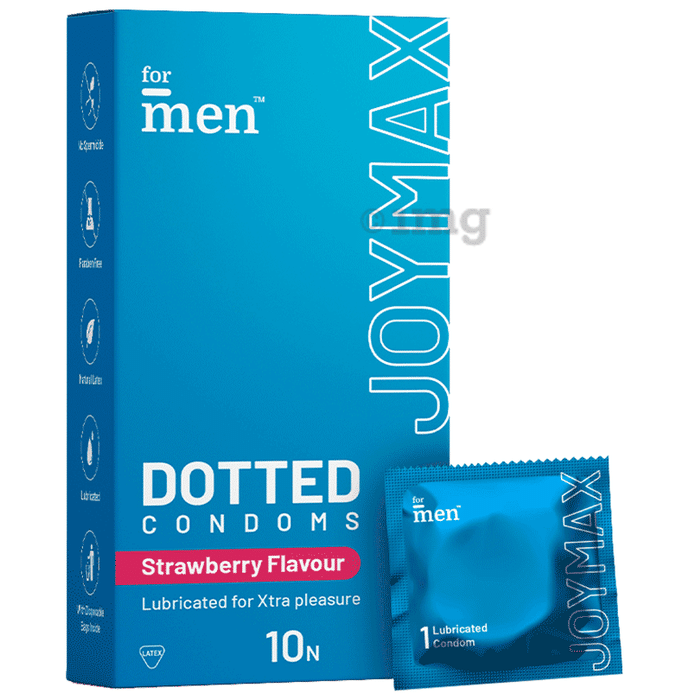 ForMen Dotted & Lubricated Condoms for Men Strawberry