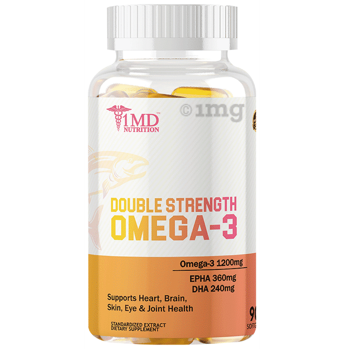 1MD Nutrition Double Strength Omega 3 Softgel