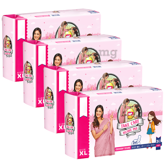 Take Care Cushiony Secure Sanitary Pads (22 Each) XL