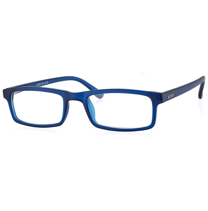 Klar Eye K 3021 Full Rim Rectangle Reading Glasses for Men and Women Blue Optical Power +1.25