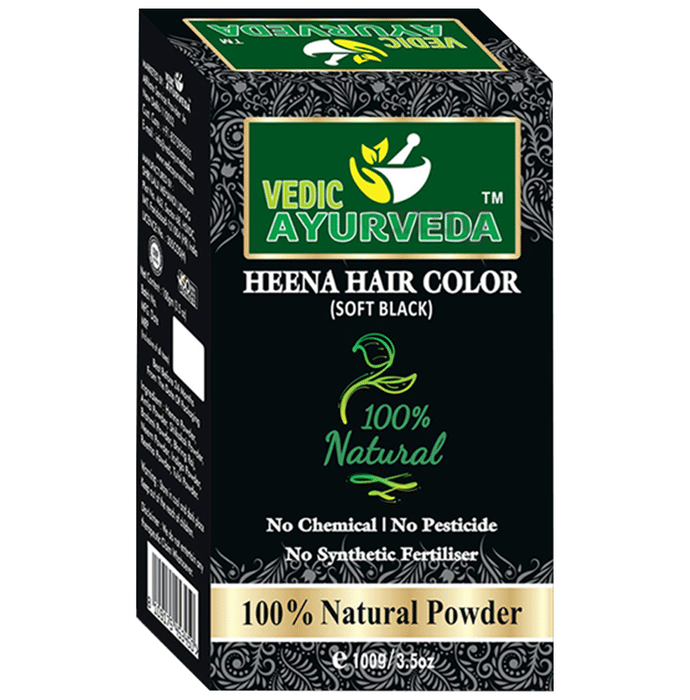 Vedic Ayurveda Heena Hair Color Powder Soft Black