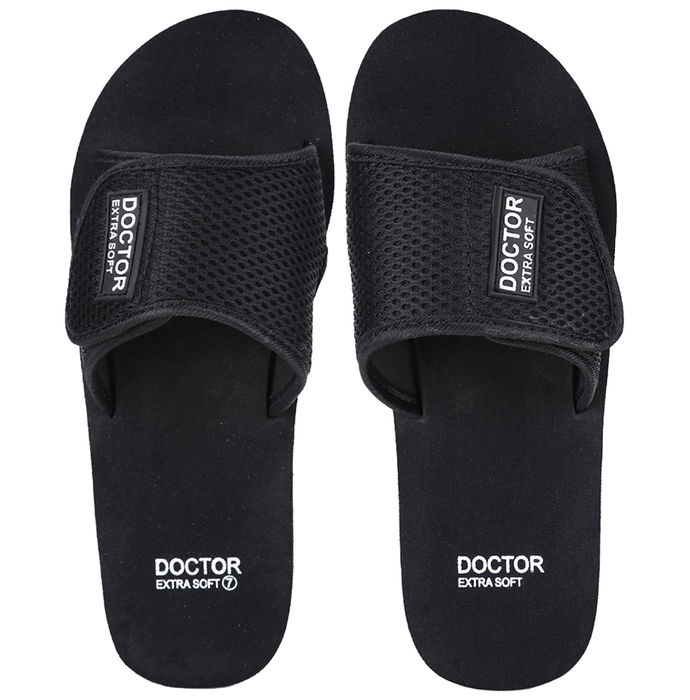 Doctor Extra Soft D25 Ortho Care Orthopedic and Diabetic Comfortable Doctor Flip-Flop Slippers for Men Black 12
