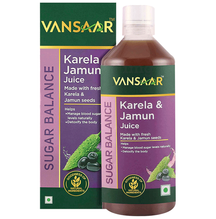 Vansaar Karela Jamun Juice, Blood Sugar Control, For Prediabetics & Diabetics Care Juice