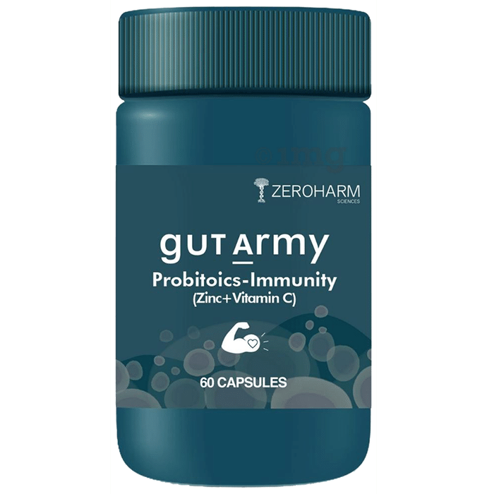 Zeroharm Sciences Gut Army Probiotics-Immunity Vegetable Capsule Capsule