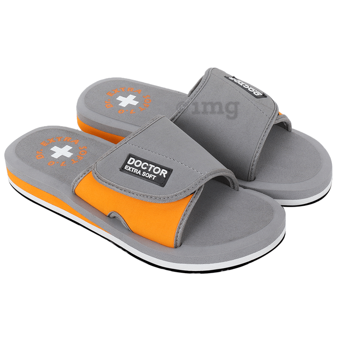 Doctor Extra Soft D51 Care Orthopaedic and Diabetic Adjustable Strape Super Comfort for Men Grey 5
