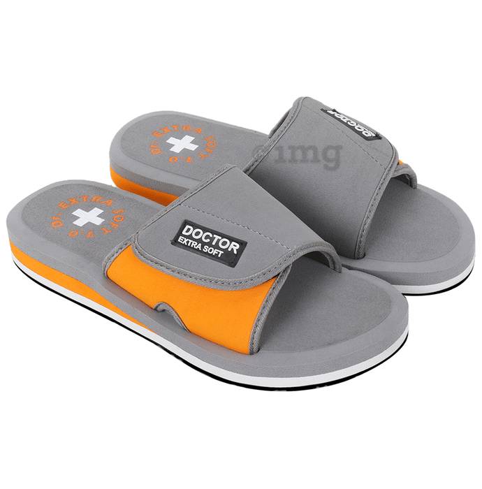 Doctor Extra Soft D51 Care Orthopaedic and Diabetic Adjustable Strape Super Comfort for Men Grey 5