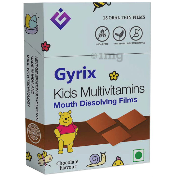Gyrix Kids Multivitamin Oral Thin Film Chocolate