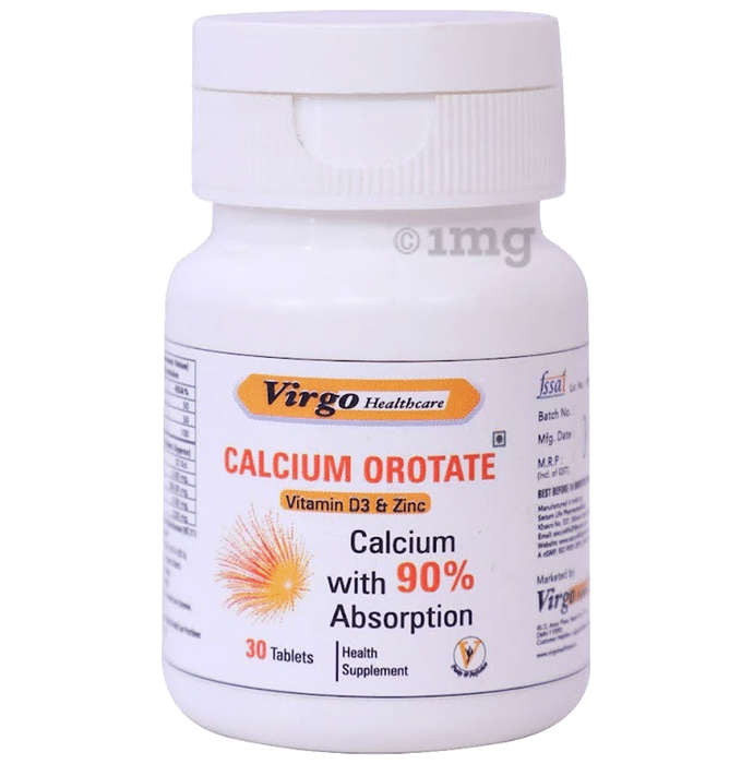 Virgo Healthcare Calcium Orotate & Vitamin D3 & Zinc Tablet