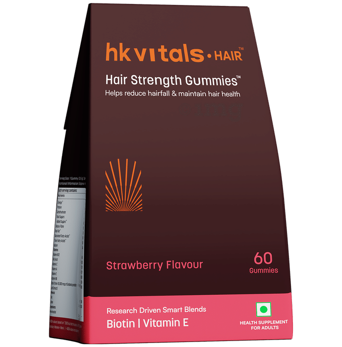 HK Vitals Hair Strength Gummies | Flavour Strawberry