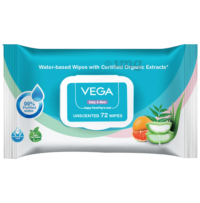 Vega Baby & Mom Unscented Baby Wipes