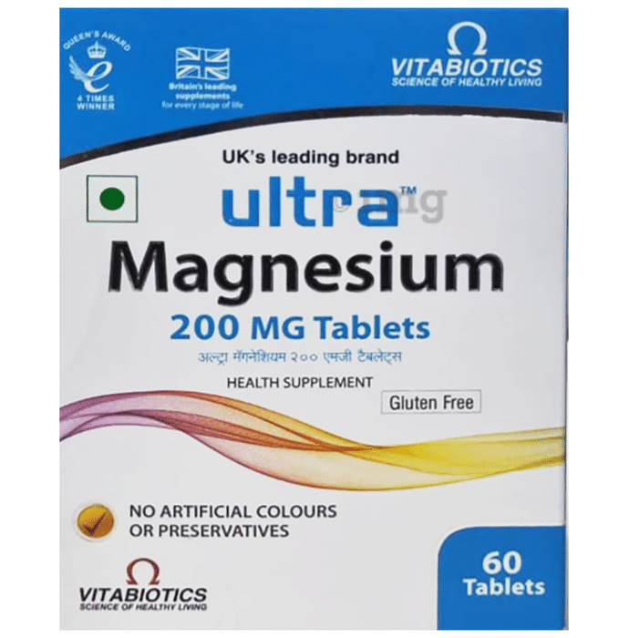 Ultra Magnesium 200mg Tablet | Mineral Support Tablet Gluten Free