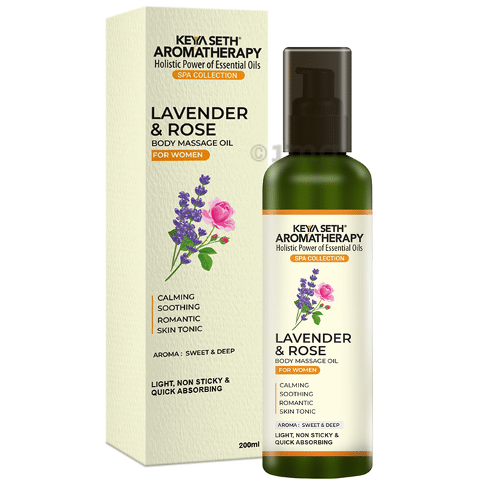 Keya Seth Aromatherapy Lavender & Rose Body Massage Oil for Women