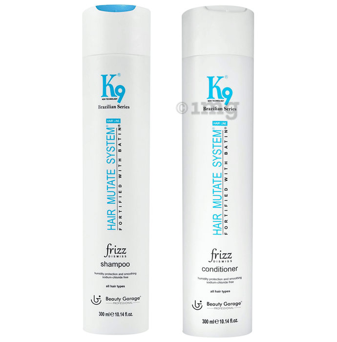 Beauty Garage Combo Pack of K9 Frizz Dismiss Shampoo & Conditioner (300ml Each)