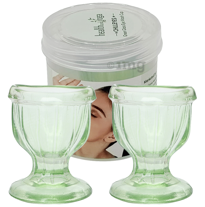 HealthAndYoga Chilleyes Eye Wash Cup Green Glass