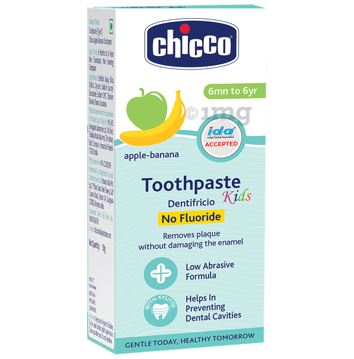Chicco Dentifricio Toothpaste 6M+ Mela Apple Banana