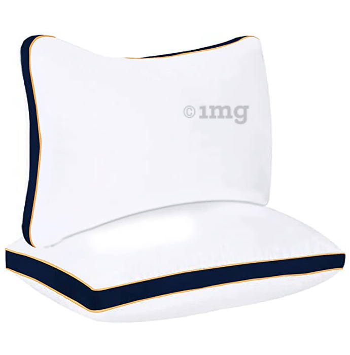 Sleepsia Microfiber Bed Pillow for Sleeping Blue