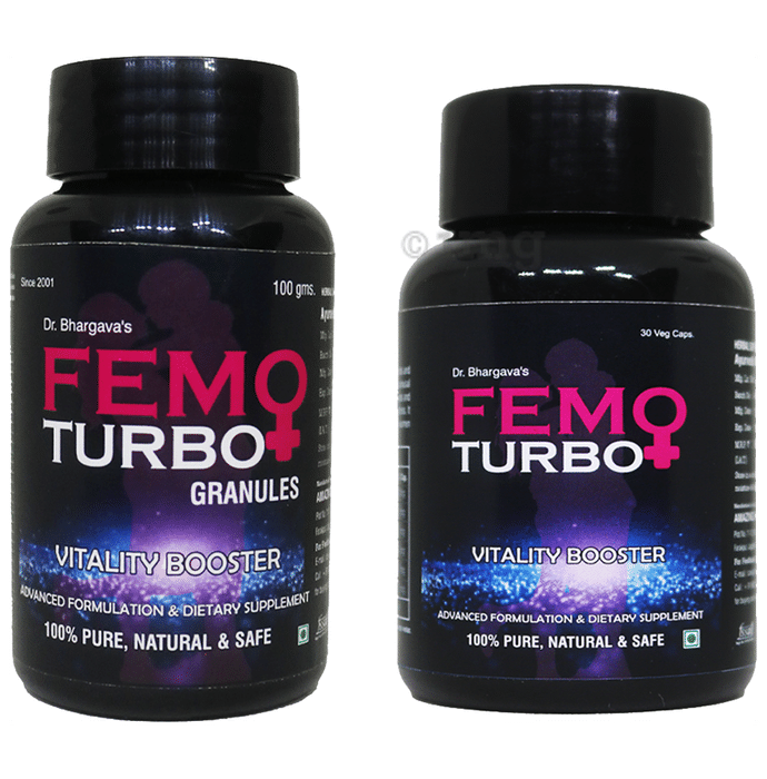 Dr.Bhargav’s Combo Pack of Femo Turbo Granules (100gm) & Femo Turbo Capsule (30)