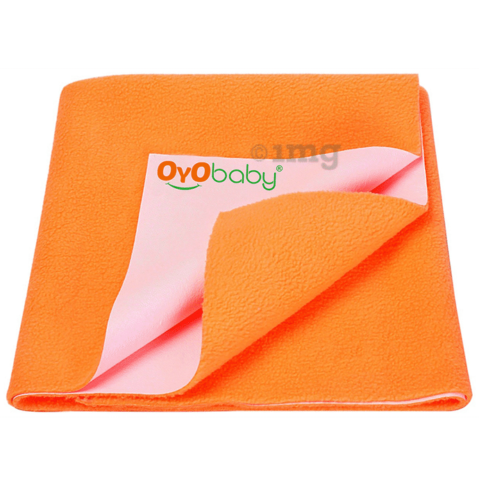 Oyo Baby Bed Protector Dry Sheet Single Bed Peach