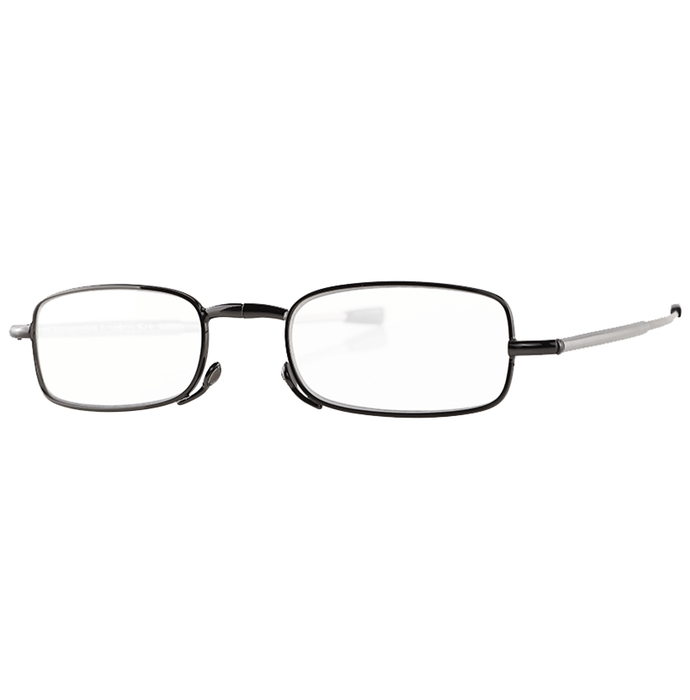 Klar Eye K 5011 Fold Full Rim Metal Power Reading Glasses for Men and Women Gun Optical Power +3.5