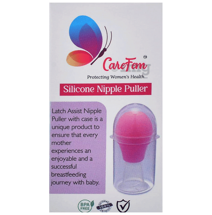 Babyhug Silicone Nipple Puller with Case - Pink| Corrects Flat and Concave Nipples| Hygienic Storage Case| BPA Free