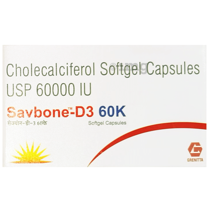 Savbone-D3 60K Softgel Capsule