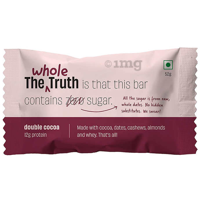 The Whole Truth Protein Bar (52gm Each) | Double Cocoa