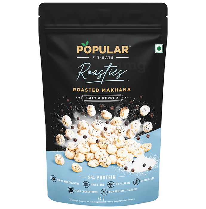 Popular Essentials Roasties Roasted Makhana Salt & Pepper