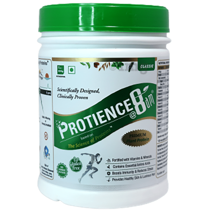 Protience@8am Premium Plant Protein for Stress Relief, Immunity & Skin Health | Powder Classic