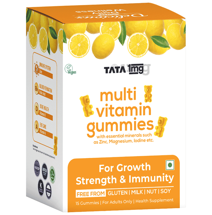 Tata 1mg Multivitamin Gummies With Zinc Magnesium And Folic Acid For Immunity And Energy Buy Box 