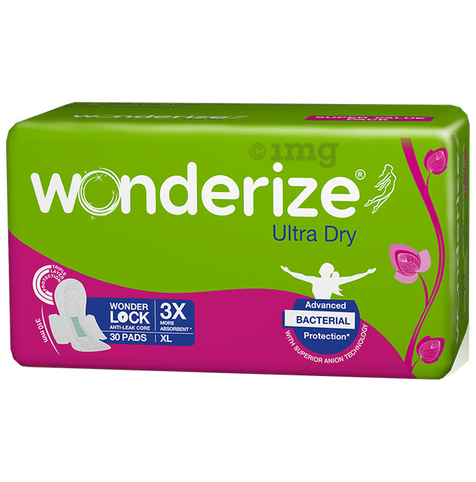 Wonderize Ultra Dry Super Value Pack Sanitary Pads XL