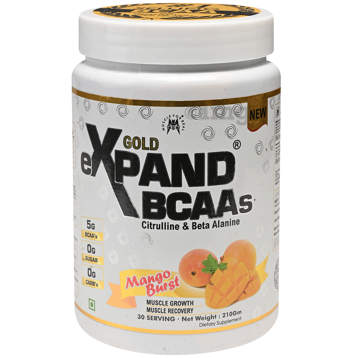 Muscle for Real Expand BCAAs Citrulline & Beta Alanine Powder Mango Burst