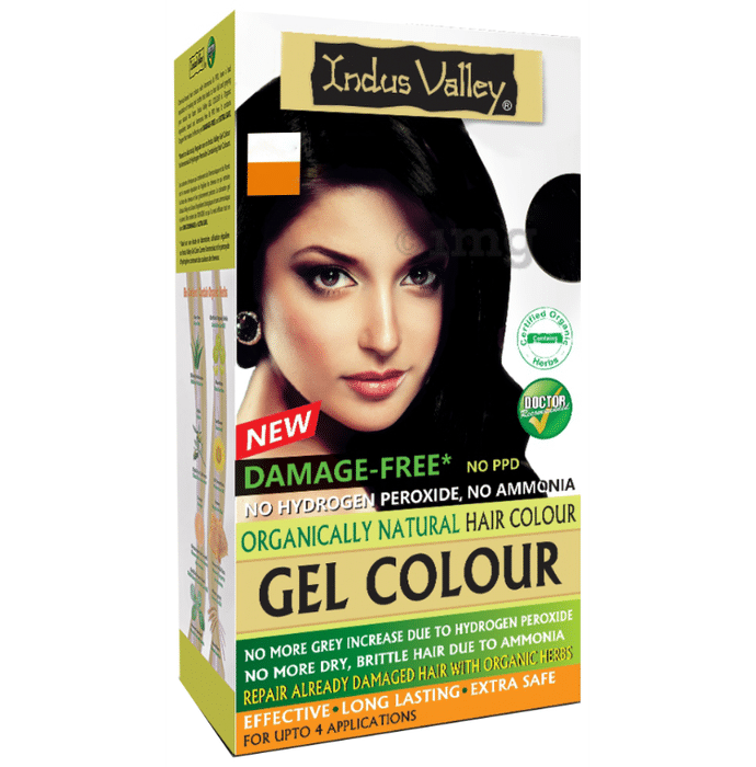Indus Valley Organically Natural Hair Colour Gel | No Ammonia | Black