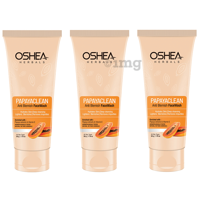Oshea Herbals Papayaclean Anti Blemish Face Wash(50gm Each)