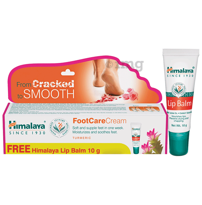 Himalaya Foot Care Cream with Himalaya 10gm Lip Balm Free