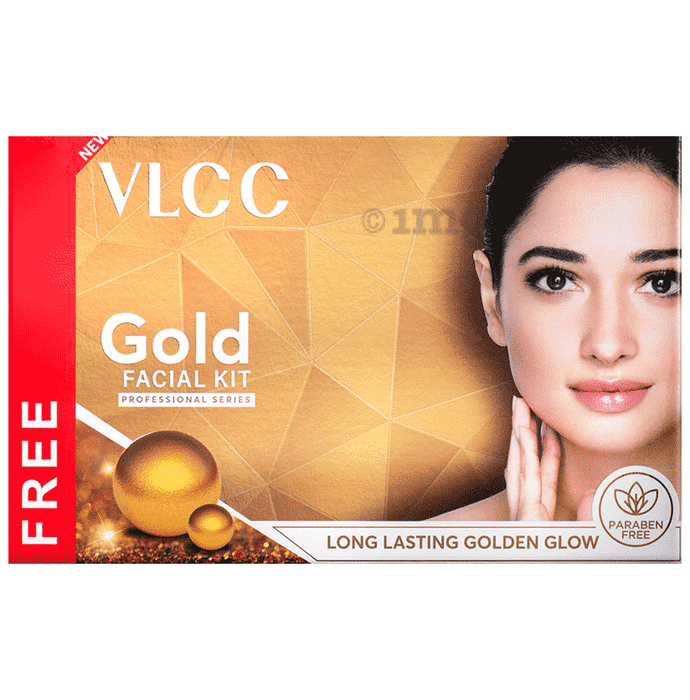 VLCC Natural Sciences Gold Facial Kit With Rose Water Toner 100ml Free